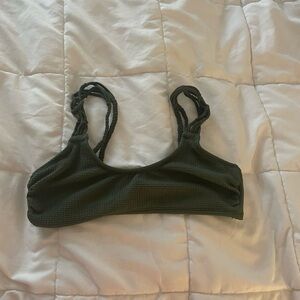 Dark green bathing suit top